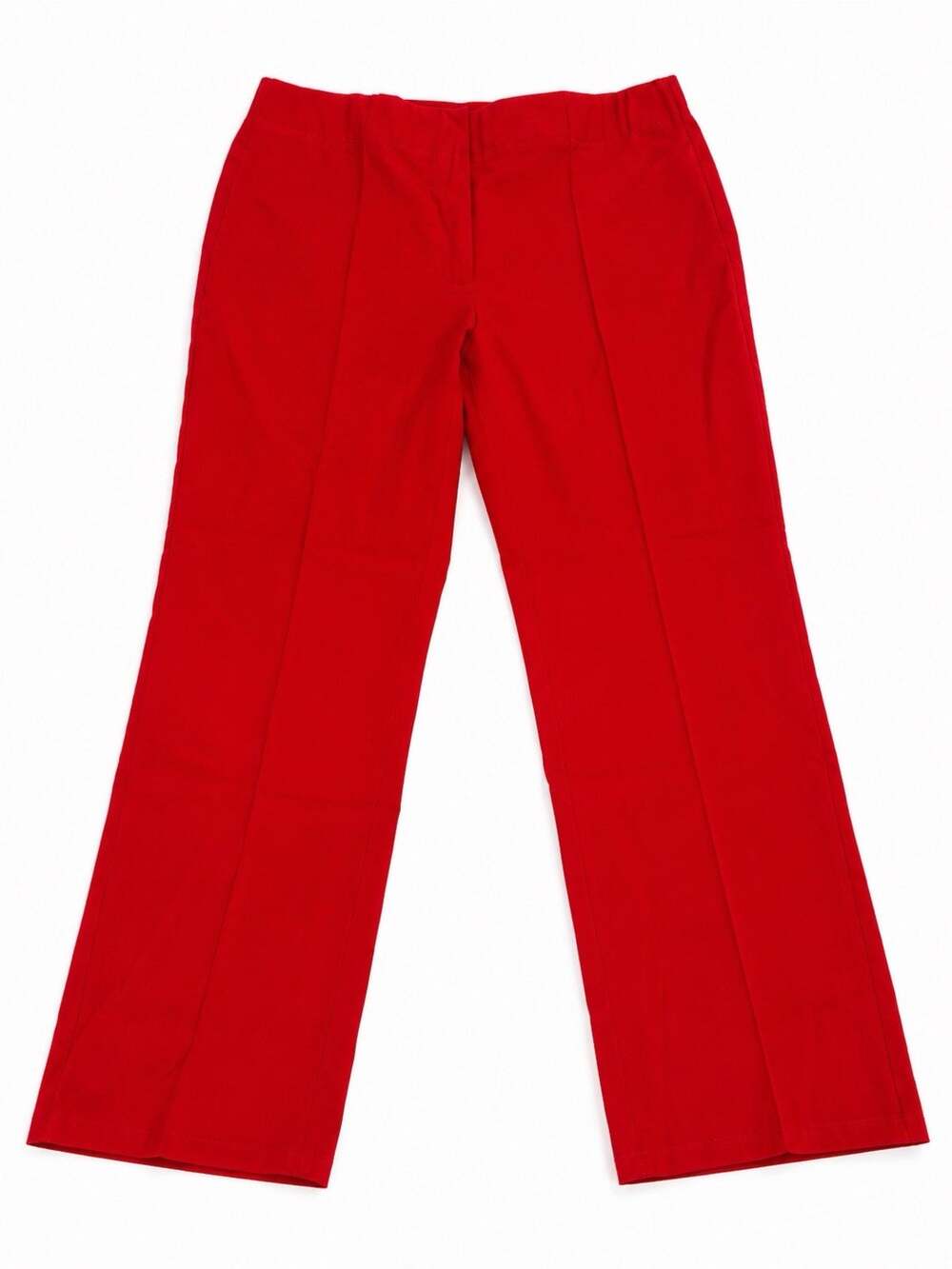 Ruby Rd Petite Women's Red Dress Pants Size PM Pull On Stretch Straight Leg